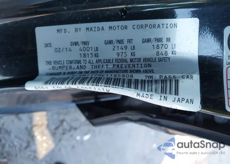 2014 Mazda Mazda3 I Sv z USA, uszkodzony, nr VIN JM1BM1T79E1185808